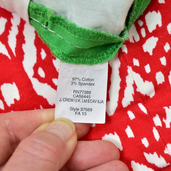 J Crew Factory Stretch City Fit Chino Shorts Size 0 Red Green Clothes Lot Preppy - Picture 13 of 13